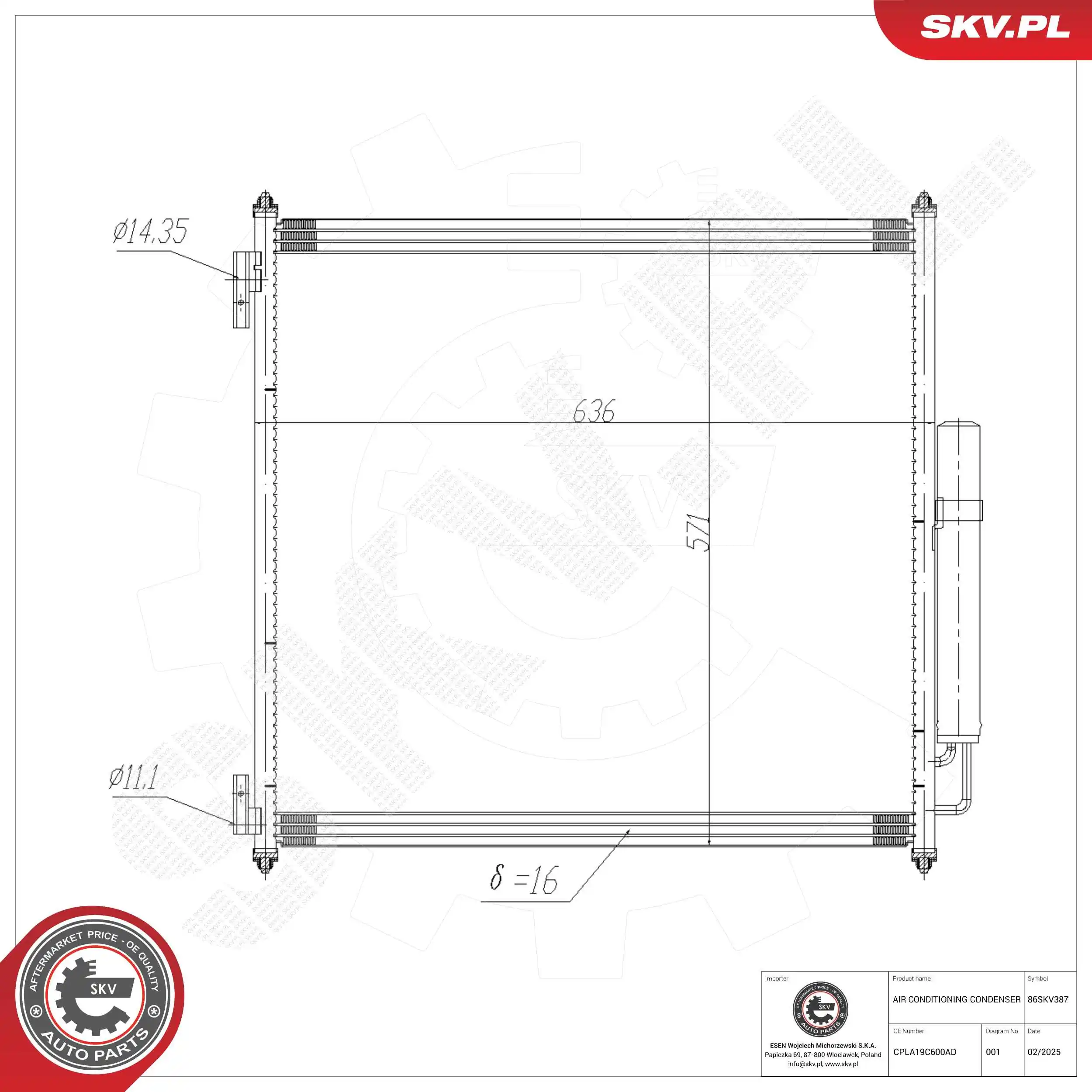 Condenser, air conditioning